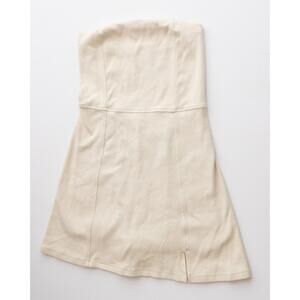 American Eagle Beige Tube Mini Dress with Built In Shorts XS